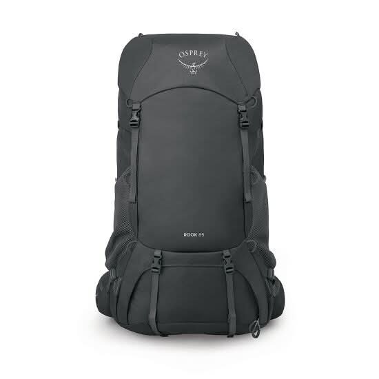 Osprey Rook 65 Backpack – Hiking, Travel, Dark Charcoal/Silver Lining, One Size