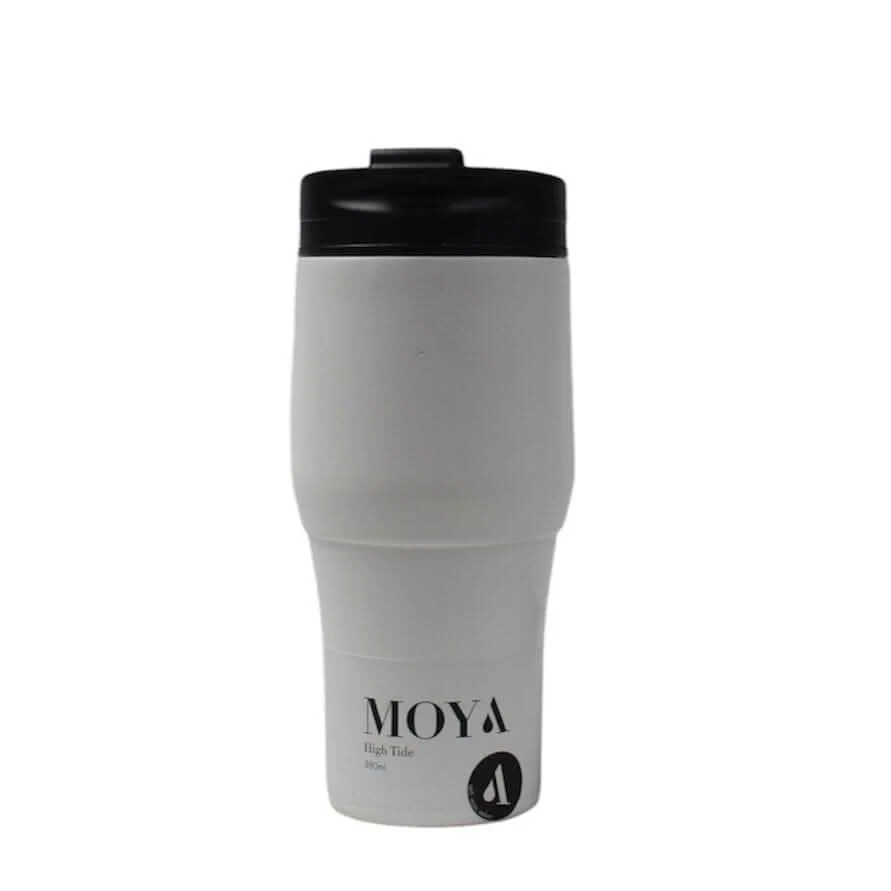 Moya "High Tide" 380ml Travel Coffee Mug Black/White