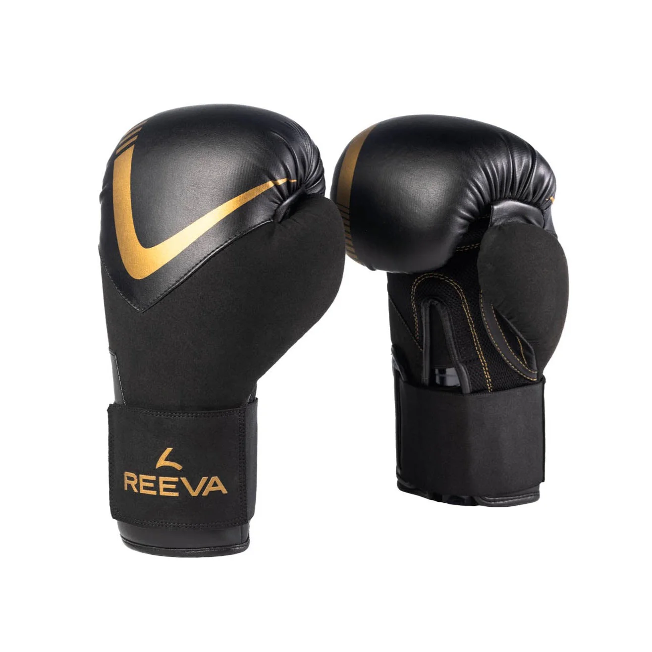 Reeva Boxing Gloves Leather, Gold