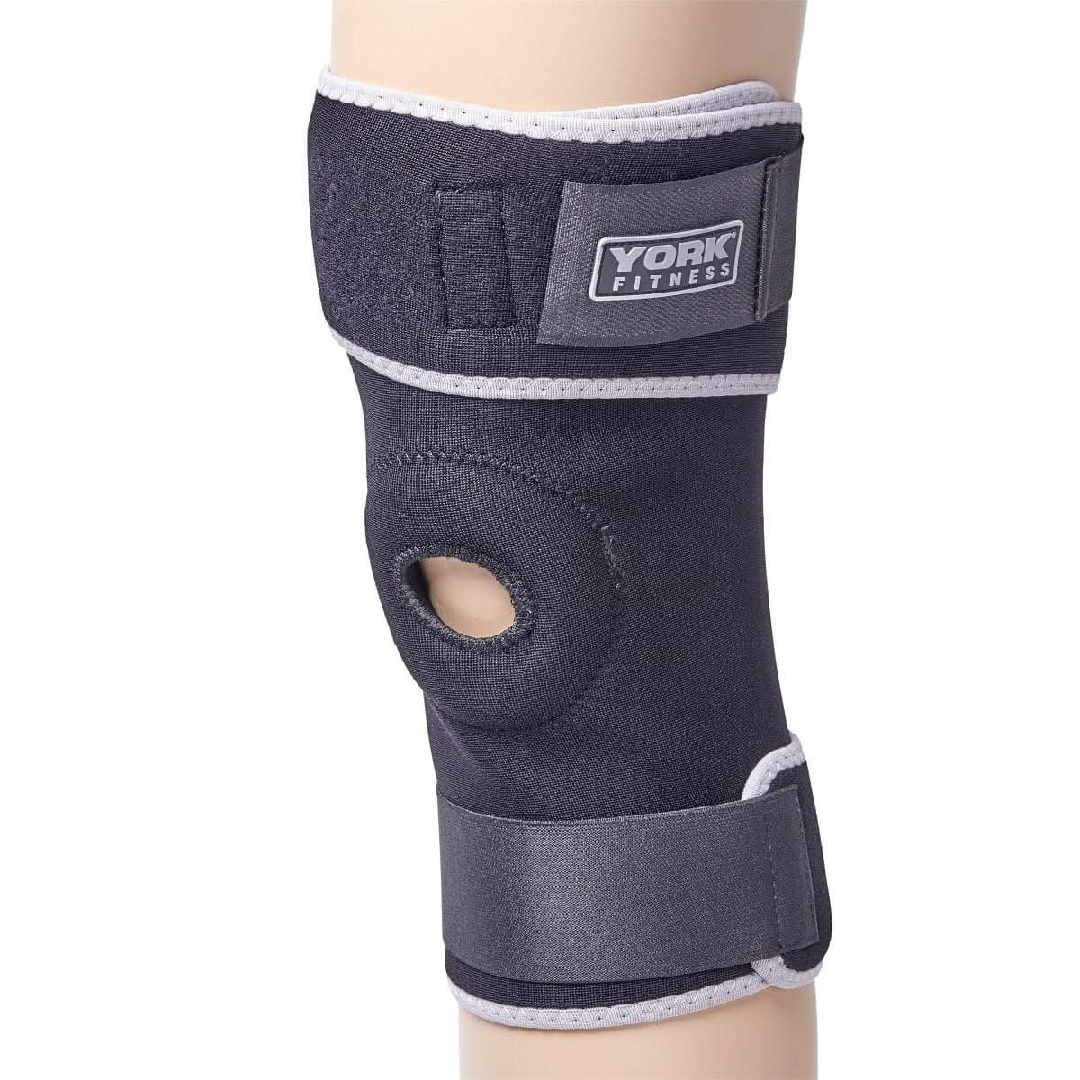 York, Fitness Adjustable Knee Support, Black