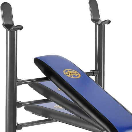 Marcy WM-367 Standard Weight Bench – Home Gym Bench with Leg Extension & Curl Attachments