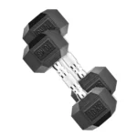 DS HEX Rubber Dumbbells (Pair) | 2.5 Kg to 20 Kg - Image 7