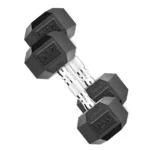DS HEX Rubber Dumbbells (Pair) | 2.5 Kg to 20 Kg - Image 6