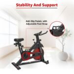 PowerMax Fitness BS-151 Exercise Bike with 10kg flywheel, LCD display & Friction Braking System - Image 6