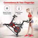 PowerMax Fitness BS-151 Exercise Bike with 10kg flywheel, LCD display & Friction Braking System - Image 7