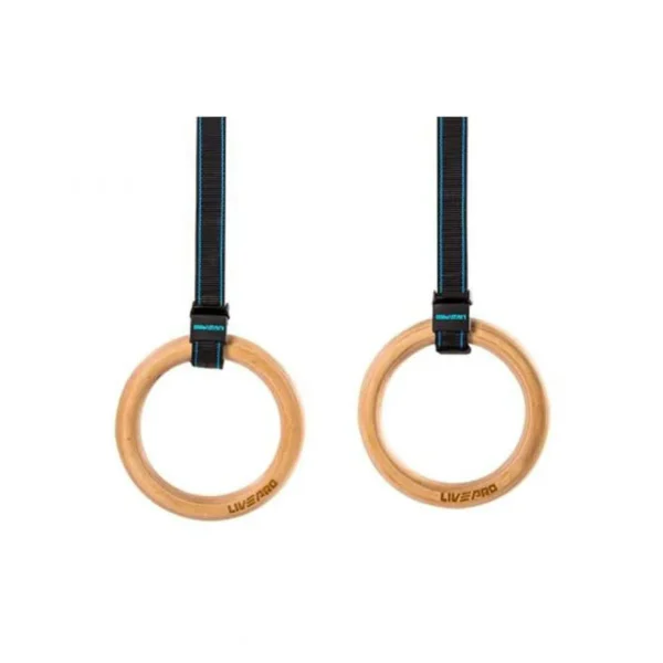 LivePro Wooden Gym Ring for Gymnastic and Crossfit training