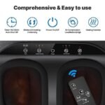 Renpho Foot Massager Machine with Heat, Shiatsu Deep Kneading Therapy With Remote Control, Black - Image 2