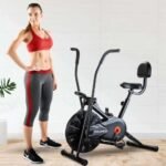Sparnod Fitness, Upright Air Bike Exercise Cycle for Home Gym, SAB-05_R - Image 2
