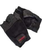 York, Fitness Deluxe Leather Workout Glove Small, 60189, Black - Image 3