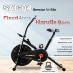 Sparnod Fitness, Upright Air Bike Exercise Cycle for Home Gym, SAB-04_R - Image 3