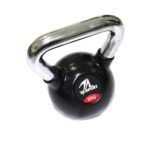 Ta Sport, Black Rubber Kettlebell With Chrome Hand, Gl1207Ata (4 Kg to 32 Kg, Sold as Piece)