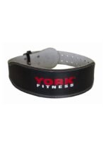 York, Fitness 6 Leather Padded Belt Small, 60220, Black - Image 2