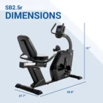XTERRA SB2.5 Recumbent Bike – 24-Level Magnetic Resistance Indoor Cycle - Image 4