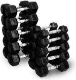 Ta Sports, Hex Dumbbell Set 2.5Kg To 25Kg With Heavy Duty Dumbbell Rack, Silver - Image 3