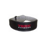 York, Fitness 6 Leather Padded Belt Small, 60220, Black