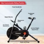 Sparnod Fitness, Upright Air Bike Exercise Cycle for Home Gym, SAB-04_R - Image 5
