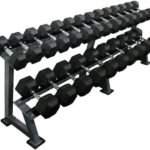 Ta Sports, Hex Dumbbell Set 2.5Kg To 25Kg With Heavy Duty Dumbbell Rack, Silver