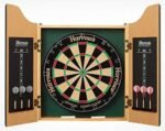 Harrows JE14 Unisex Adult Complete Choice Wooden Cabinet Dart Set - Brown, 64 cm - Image 3