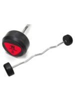 10 Kg - Ta Sport, Rubber Coated Curl Barbell, LS2033, Red - Image 4
