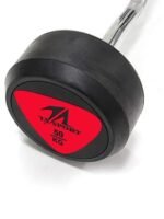 10 Kg - Ta Sport, Rubber Coated Curl Barbell, LS2033, Red - Image 6
