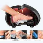 Renpho Foot Massager Machine with Heat, Shiatsu Deep Kneading Therapy With Remote Control, Black - Image 7