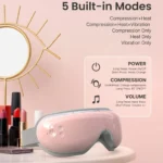 Renpho Eye Massager with Heat & Bluetooth Music, Rechargeable Eye Care Machine with 5 Modes, Black - Image 4