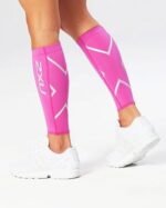 2Xu, Compression Calf Guard Large, Ua1987, Hot Pink/Hot Pink