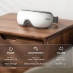 Renpho Eye Massager with Heat & Bluetooth Music, Rechargeable Eye Care Machine with 5 Modes With Remote, White - Image 8
