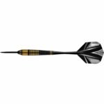 Harrows Vivid Black Brass Steel Tip Darts, 21 Grms