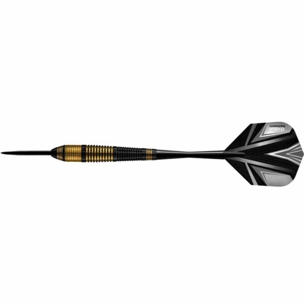 Harrows Vivid Black Brass Steel Tip Darts, 21 Grms