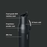 Larq, Bottle Flip Top Insulated Stainless Steel Water Bottle 17Oz, Obsidian Black - Image 2