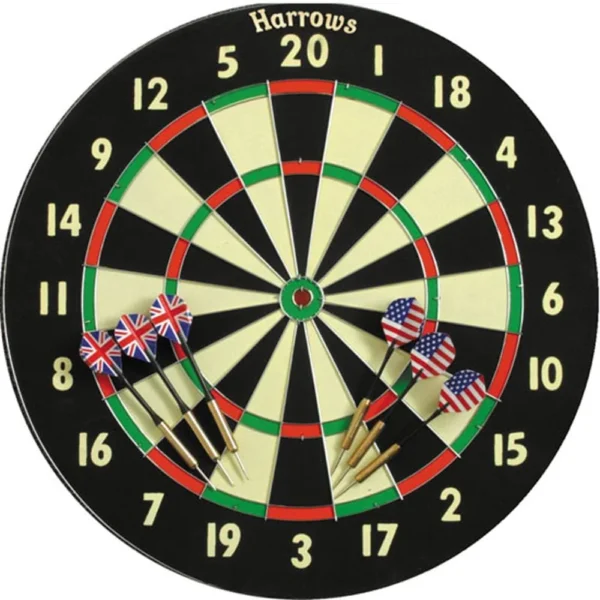 Harrows Darts, Bristow Family Dart Game Board Je08D, Multi-Color, 12020051-101