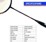 Yonex Nanoray 18i Graphite Badminton Racket, Strung - Image 7