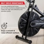 Sparnod Fitness, Upright Air Bike Exercise Cycle for Home Gym, SAB-03_R - Image 7