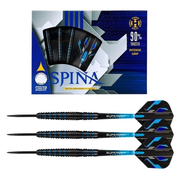 Harrows Spina 90% Gold/Blue BD8202 Darts, 22 Grms