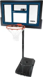 Lifetime 1529 Courtside Height Adjustable Portable Basketball System, 50 Inch Shatterproof Backboard