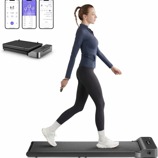 Gray - Kingsmith Z1 WalkingPad Foldable Smart Treadmill – Compact Walking Machine