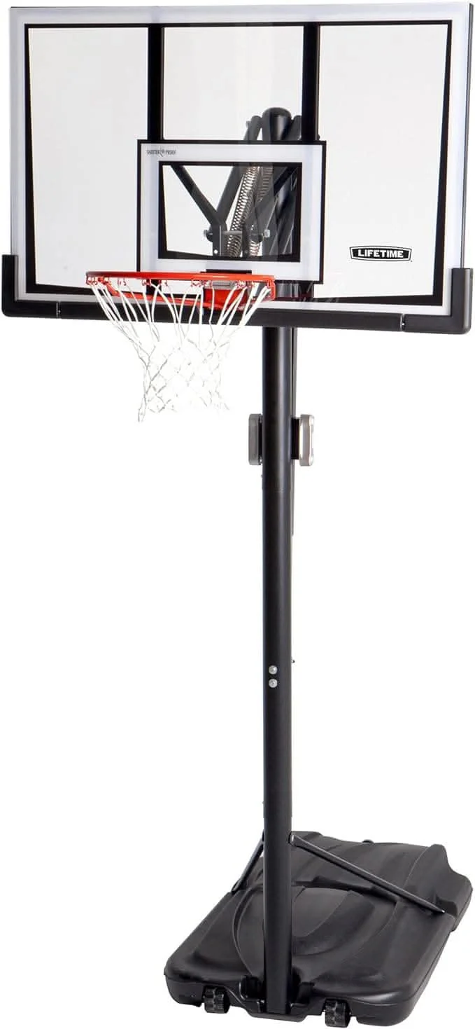 71ael7PRGYL._AC_SX679_1500x.webp Lifetime, 90061 Portable Basketball System, 52 Inch Shatterproof Backboard,Black - Image 1