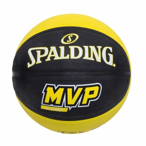 Spalding MVP Basketball, Black And Yellow, 7
