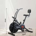 Sparnod Fitness, Upright Air Bike Exercise Cycle for Home Gym, SAB-03_R - Image 8