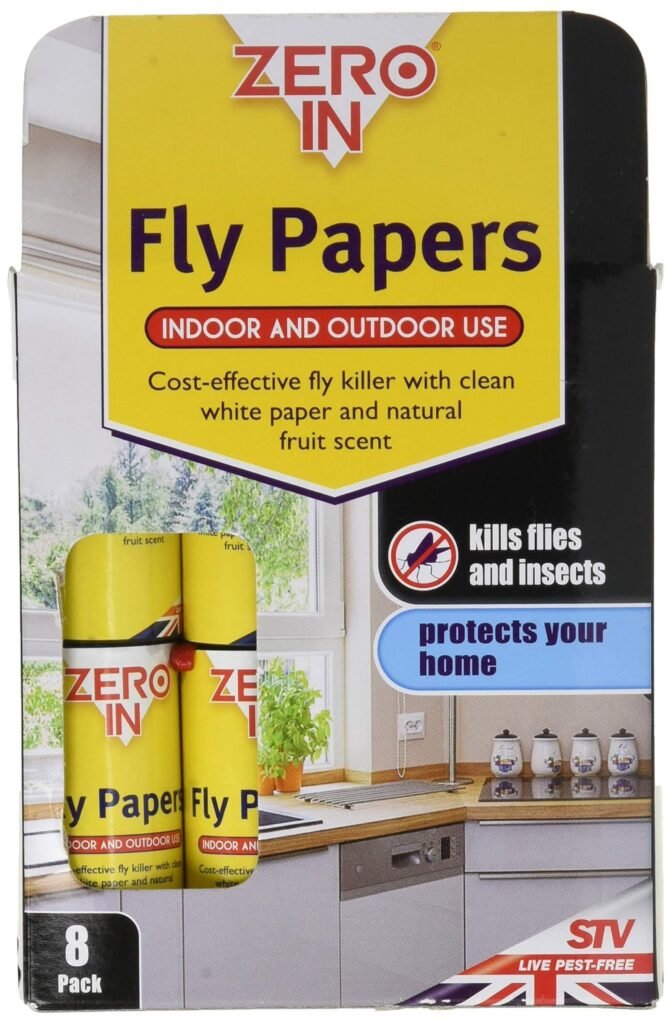 Stv Fly Paper 8 Pieces Pack, Yellow - FITNEX