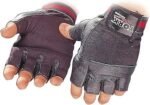 York, Fitness Leather Gloves, 60044, Black - Image 2