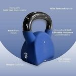 Ta Sport, Solid Coated Kettlebell 12 Kg, Blue - Image 2