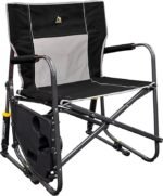 GCI Outdoor XL Freestyle Rocker with Side Table, Black - Image 2