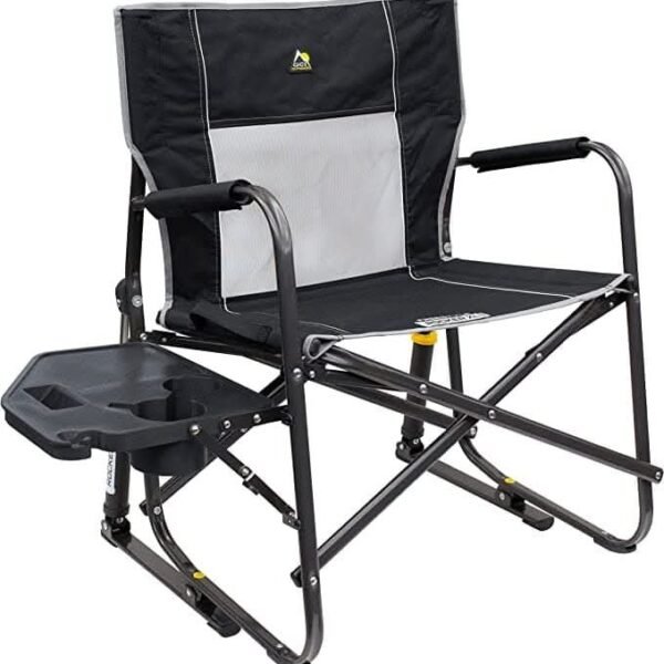 GCI Outdoor XL Freestyle Rocker with Side Table, Black