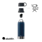 Aladdin CityPark Thermavac Twin Cup Bottle, 1.1L, Deep Navy - Image 3