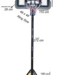 MF Adjustable Basketball Hoop with Board & Stand for Adults