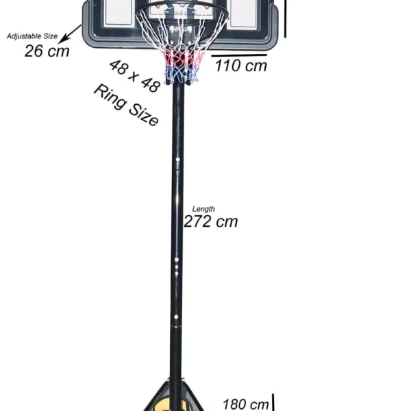MF Adjustable Basketball Hoop with Board & Stand for Adults