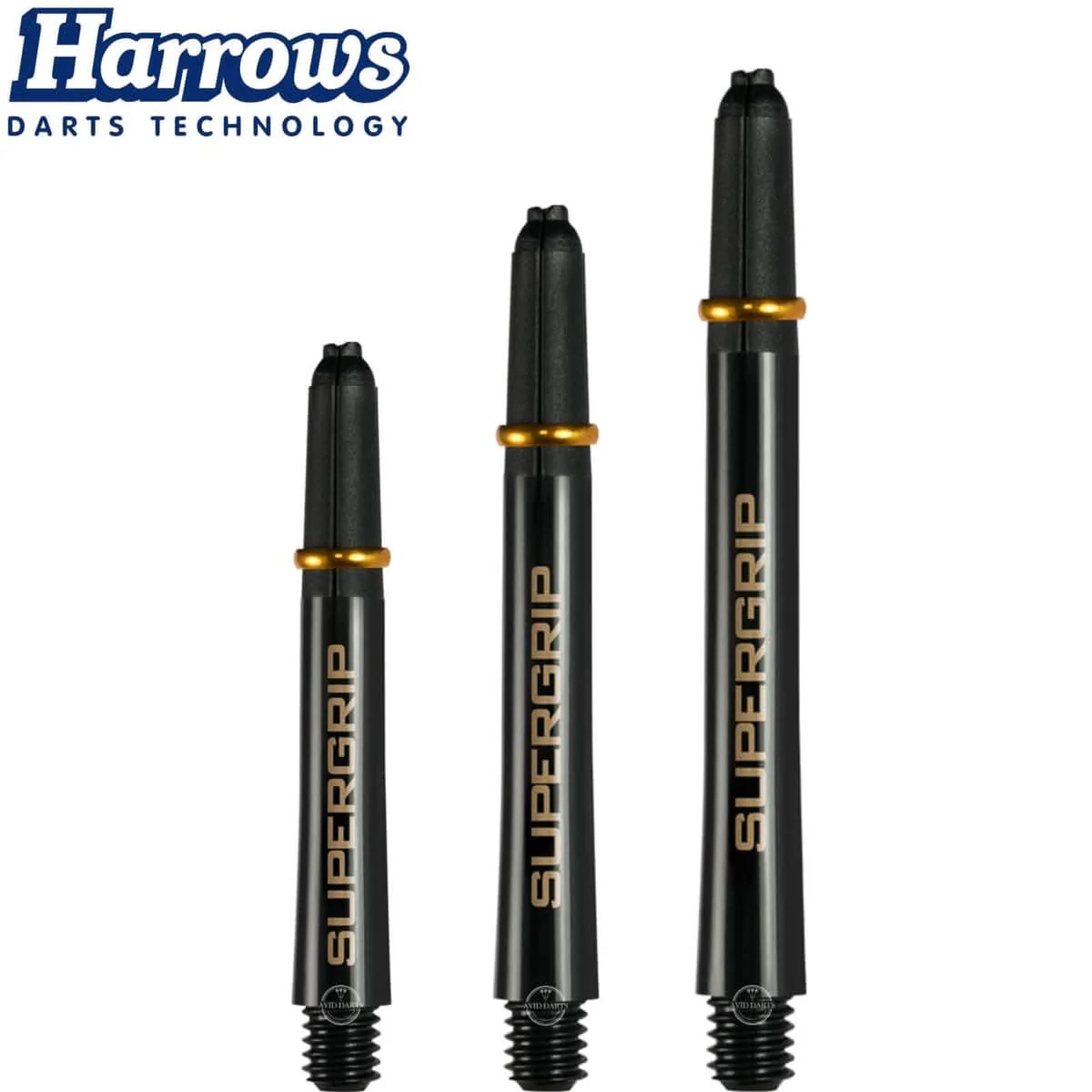 Black_Gold_1200x_6ff67a8e-ea83-4fb4-b09b-93f570034edb_3000x.webp Harrows, Supergrip Nylon Dart Shafts 18 Grams, Black - Image 1