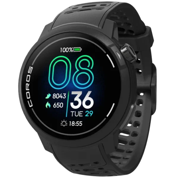 Black - Coros Pace Pro GPS Sport Watch – Lightweight Grey & Black Fitness Tracker